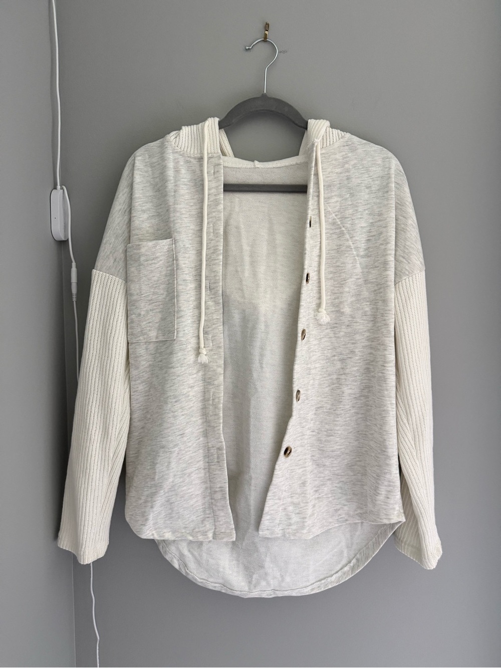 Hooded button up